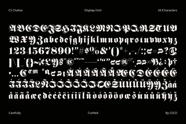 CS Chalise font