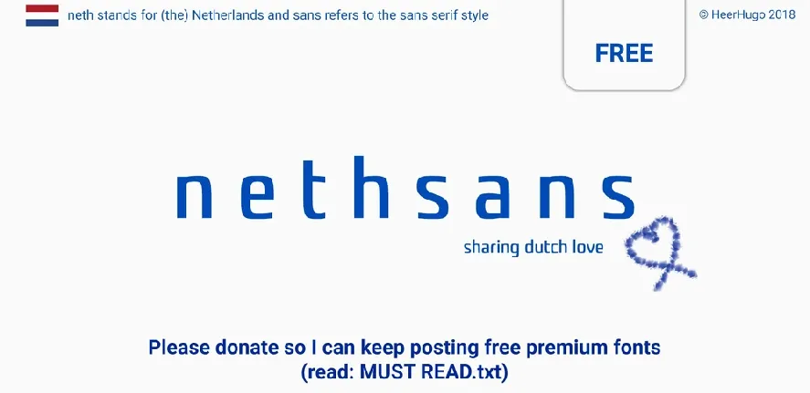 Nethsans font