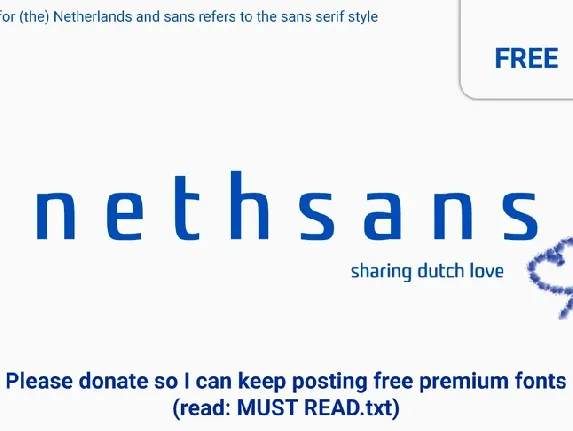 Nethsans font