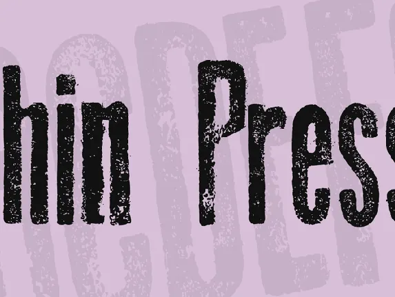 Thin Press font