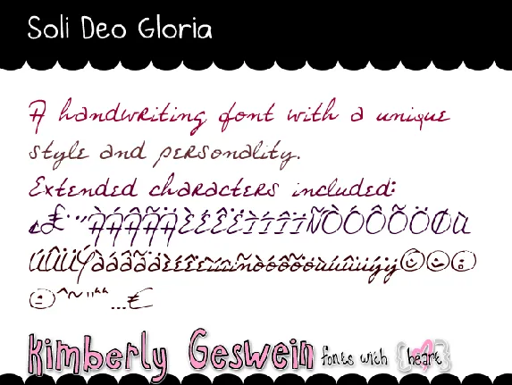 Soli Deo Gloria font