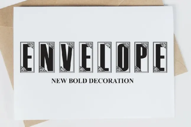 Envelope Display font