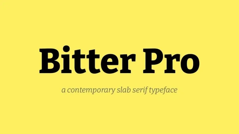 Bitter Pro Serif Family font