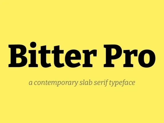 Bitter Pro Serif Family font