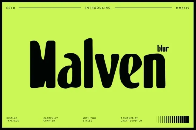 Malven Blur font