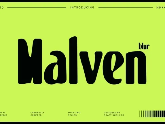 Malven Blur font