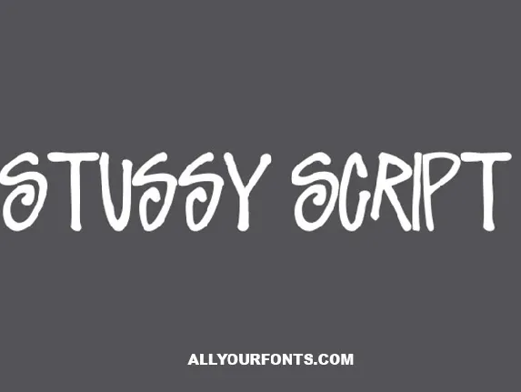 Stussy Script font