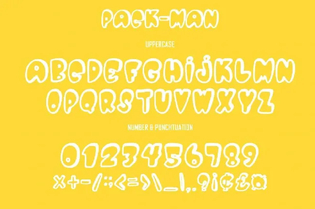 Pack Man font