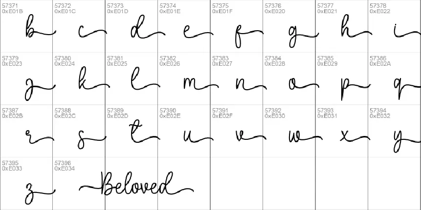 Beloved - Demo font