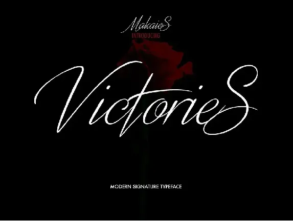 Victories Signature font