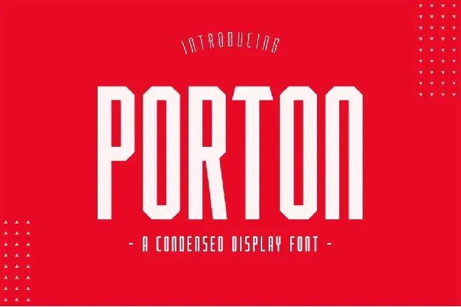 Porton Condensed font