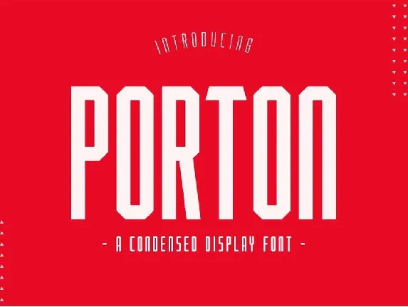 Porton Condensed font