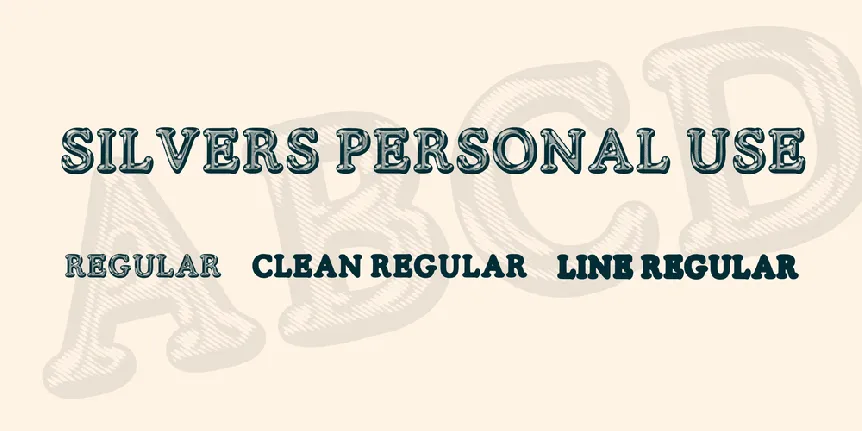 SILVERS PERSONAL USE font