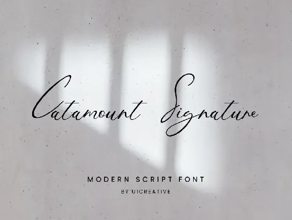 CatamountSignature font