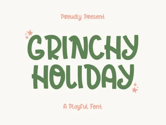 Grinchy Holiday font