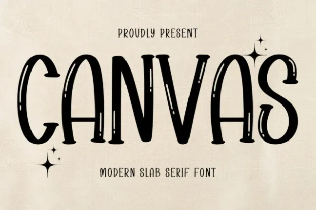 Canvas Display font