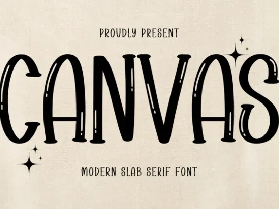 Canvas Display font