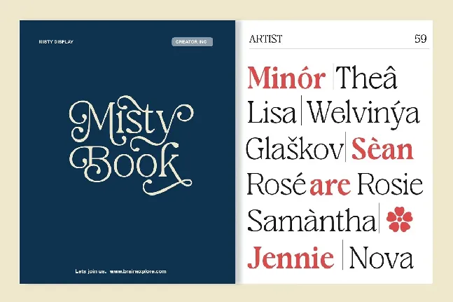 Misty Display font