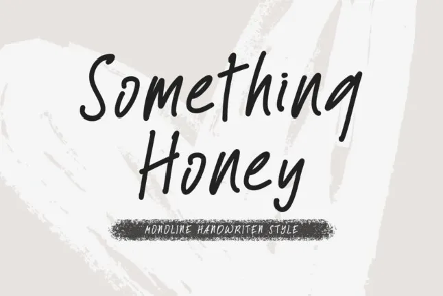 Something Honey font