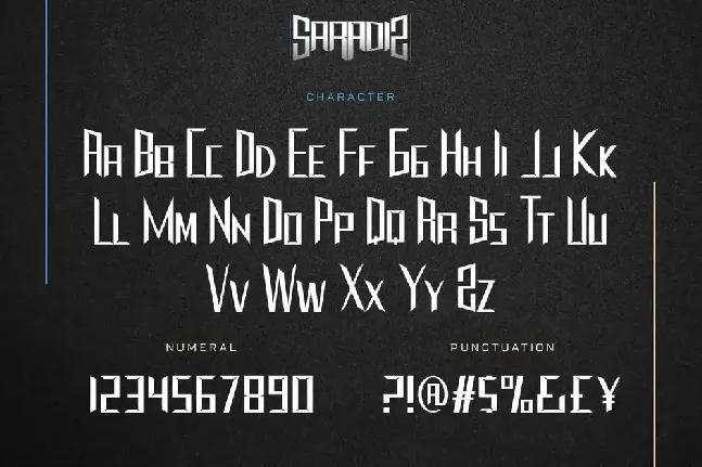 Saradiz Demo font