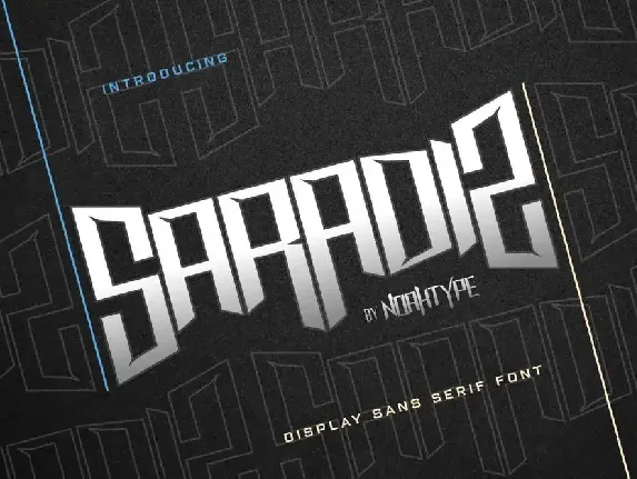 Saradiz Demo font