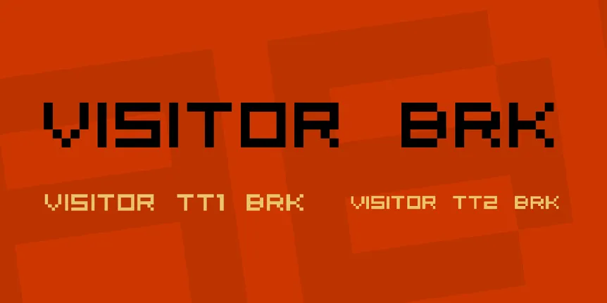 Visitor BRK font