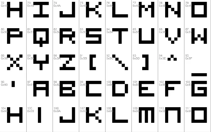 Visitor BRK font