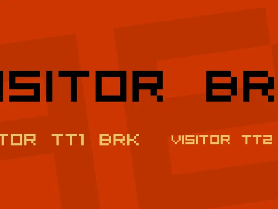 Visitor BRK font