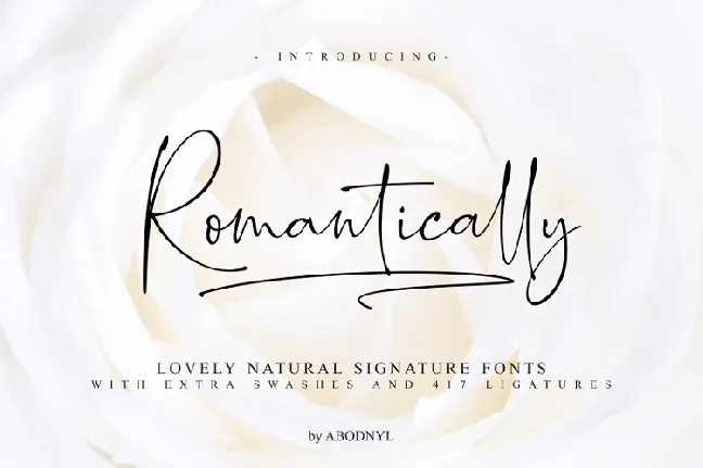 Romantically font