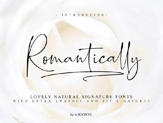 Romantically font