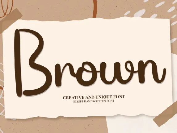 Brown Script font