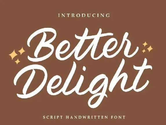 Better Delight font