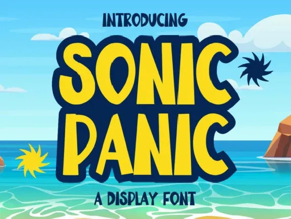 Sonic Panic Display font