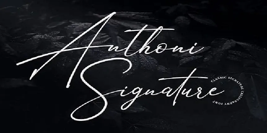 Anthoni Signature font