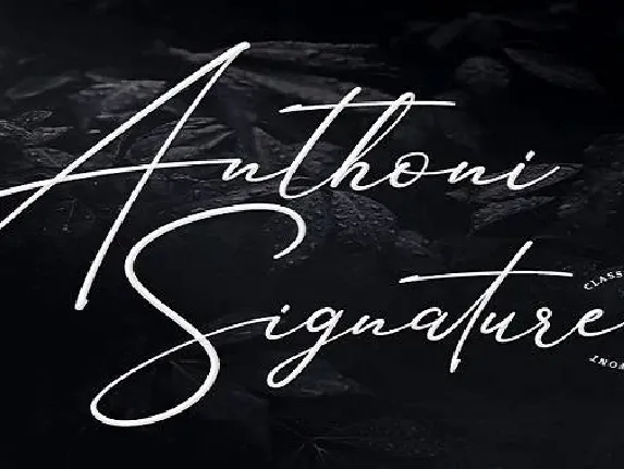 Anthoni Signature font