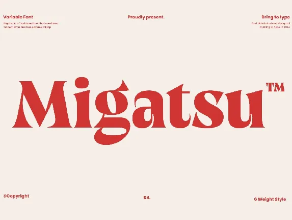 Migatsu font