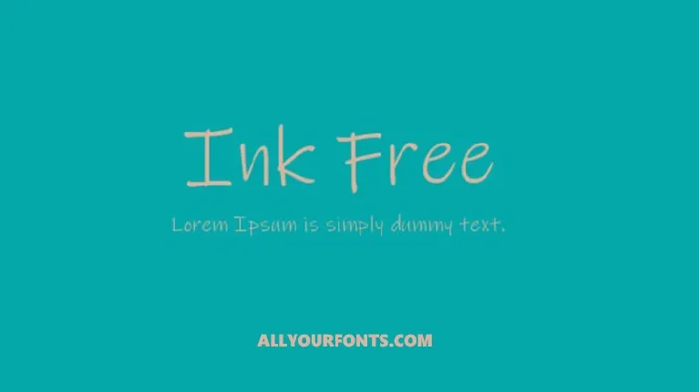 Ink Free font family