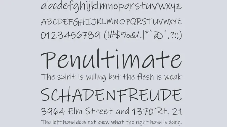 Ink Free font family