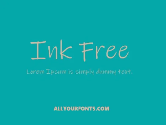 Ink Free font family