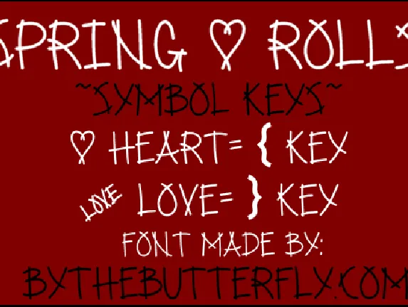 Spring Rolls font