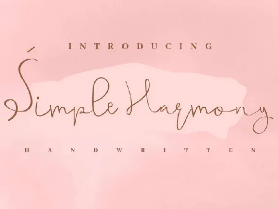 Simple Harmony font