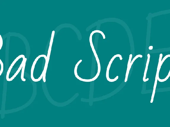 Bad Script font