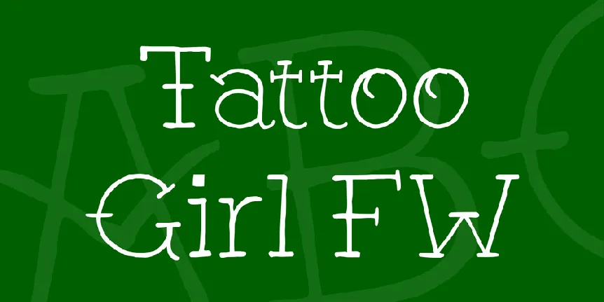 Tattoo Girl FW font