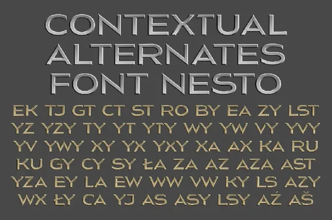 Nesto Copper font