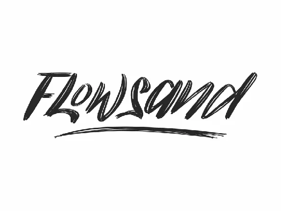 Flowsand Demo font