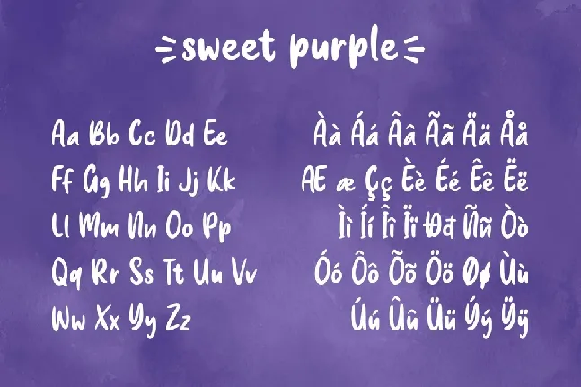 Sweet Purple font