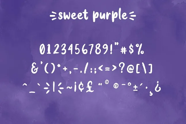 Sweet Purple font