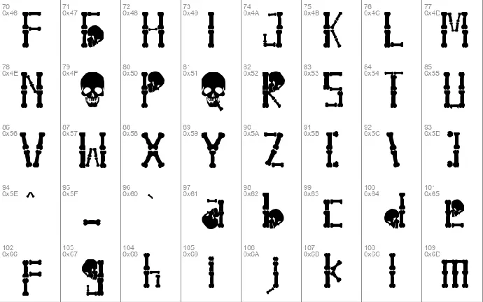 Ghost Skeleton font