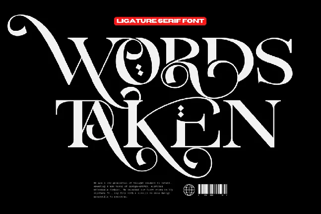 Words Taken Demo font