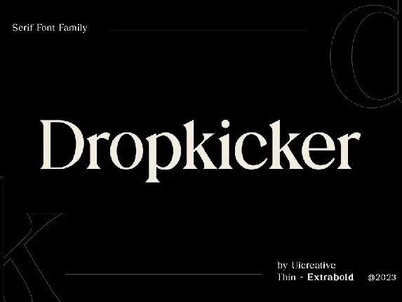 Dropkicker font